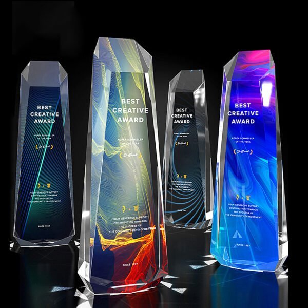 3D Crystal Colour Printing Trophy